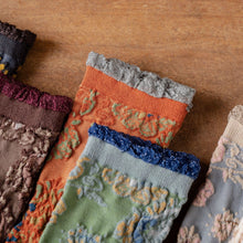 Load image into Gallery viewer, Rufia - Bohemian Embossed Floral Socks~ Many colors!
