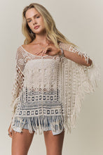 Load image into Gallery viewer, FRINGE HEM CROCHET TOP
