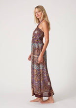 Load image into Gallery viewer, Bohemian Floral Smocked Halter Maxi Dress
