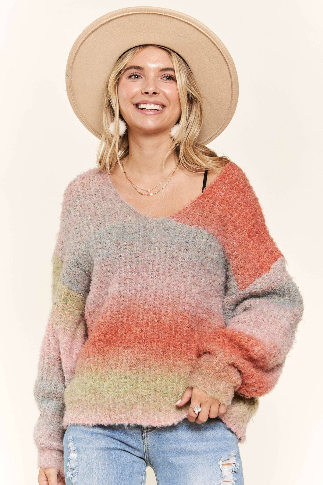 Gillian Ombre V Neck