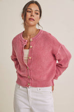 Load image into Gallery viewer, In February Waffle Stitch Cardigan
