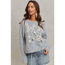 Load image into Gallery viewer, Jane Floral Embroidered Sweater Top
