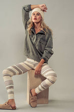 Load image into Gallery viewer, Hannah Multi Striped Sweater Knit Winter Leggings
