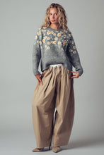 Load image into Gallery viewer, Urban Daizy Embossed Floral Knit Sweater~ coming soon
