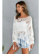 Load image into Gallery viewer, Sydney Drop Shoulder Crochet Top~ in Berry &amp; Olive
