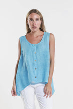 Load image into Gallery viewer, Augusta Linen Button Front Top~ more colors coming
