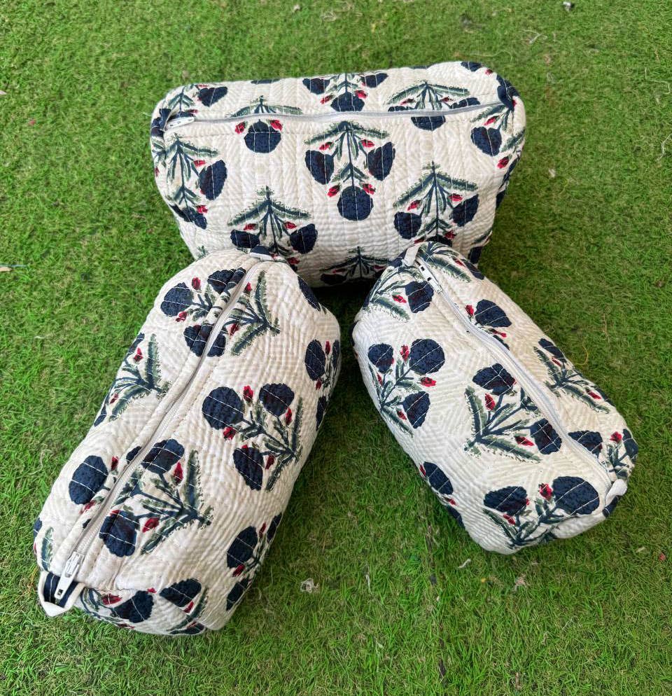 Floral Printed Toiletry/Cosmetic/Travel Bags (3 sizes)~ coming soon!