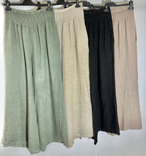 Load image into Gallery viewer, Clambake Linen Palazzo Pant
