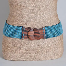 Load image into Gallery viewer, Honeycomb Hand Loomed Glass Beaded Belt~ in several colors
