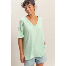 Load image into Gallery viewer, Washed V-Neck Oversized Tee
