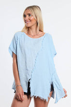Load image into Gallery viewer, Finola Mixed Media Seam Notch Top
