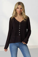 Load image into Gallery viewer, Ariette  Black Knit Lightweight Cardigan
