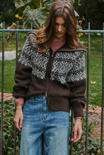 Load image into Gallery viewer, Nordic Fair Isle Zip Up Sweater Jacket
