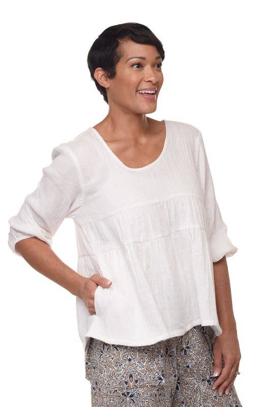 Tulip Dove Shirt in White
