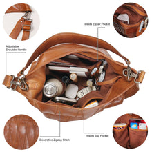 Load image into Gallery viewer, Bree Diamond Leather Shoulder Bag~ now in Cognac
