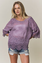 Load image into Gallery viewer, Bell Sleeve Lace Top~ also in lavender~coming soon
