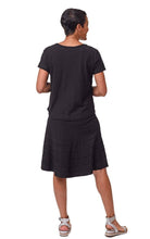 Load image into Gallery viewer, Tulip Button Tee in Black
