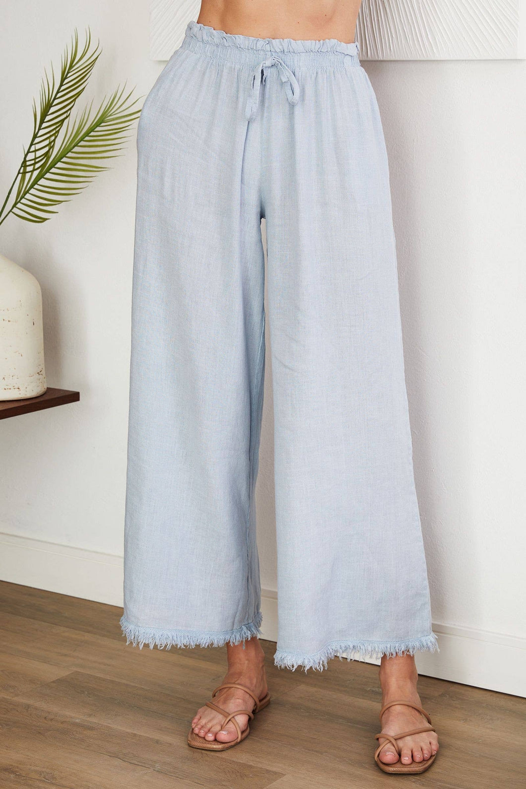 Cloud Italian Fringe Linen Pants