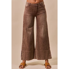 Load image into Gallery viewer, Wide Leg Flared Washed Corduroy Pants with Side Slits~ also in Mocha 10/20

