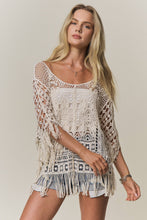 Load image into Gallery viewer, FRINGE HEM CROCHET TOP
