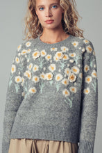 Load image into Gallery viewer, Urban Daizy Embossed Floral Knit Sweater~ coming soon
