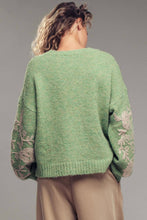 Load image into Gallery viewer, James Floral Embroidered V-Neck Sweater
