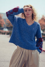 Load image into Gallery viewer, James Floral Embroidered V-Neck Sweater
