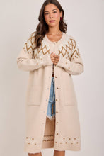Load image into Gallery viewer, Nordic Fair Isle  Long Cardigan~ 11/4 arrival
