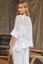 Load image into Gallery viewer, Ally Cotton Mesh Top~ White
