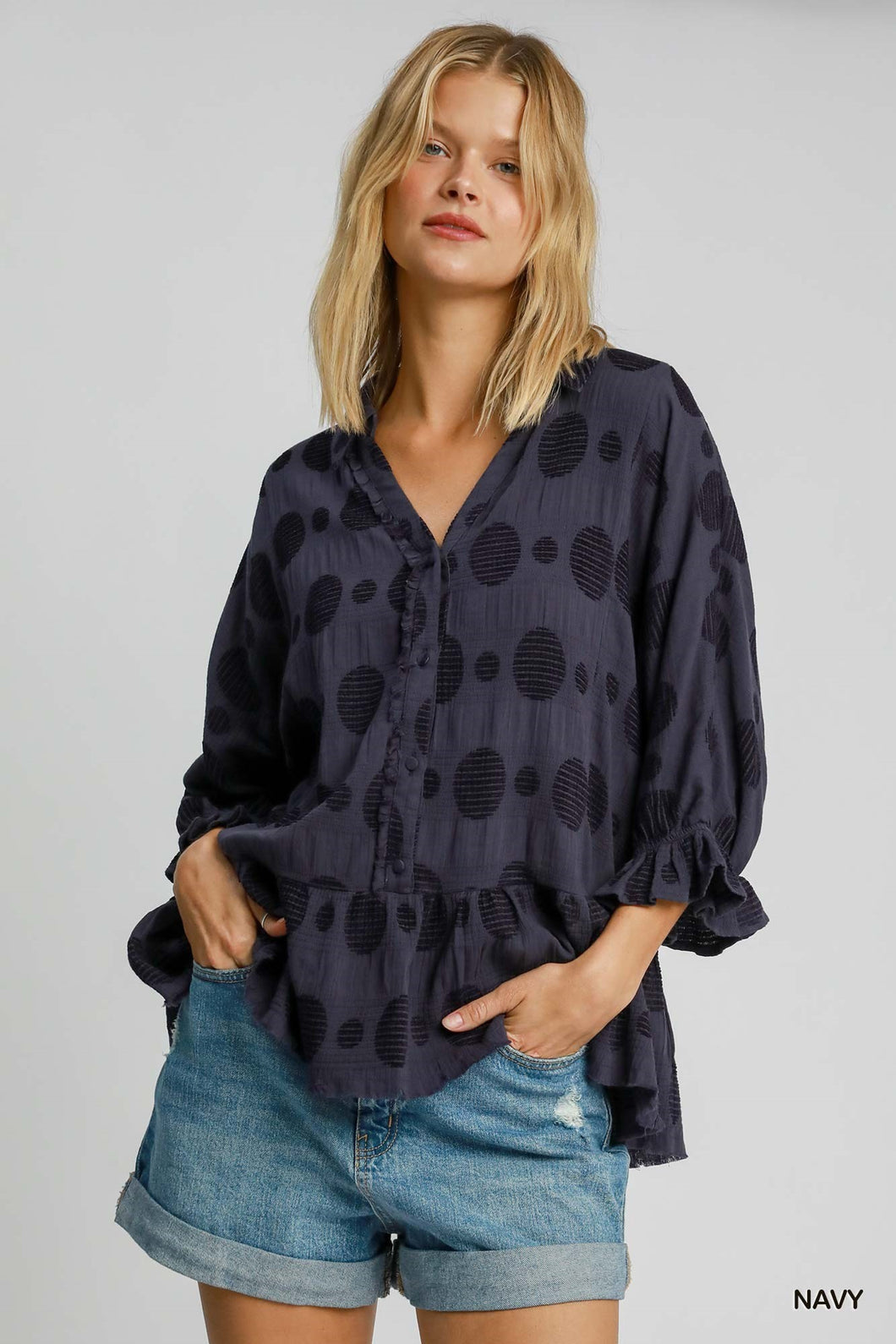 Swiss Dot Jacquard Top