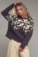 Load image into Gallery viewer, Urban Daizy Embossed Floral Knit Sweater~ coming soon
