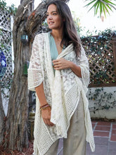 Load image into Gallery viewer, Ivory Lace Textured Kimono
