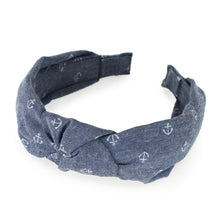 Load image into Gallery viewer, Chambray Anchor Headband~ multiple colors
